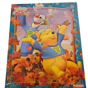Playskool Tigger and Pooh Autumn Puzzle. 9 Piecez - Blue and Yellow